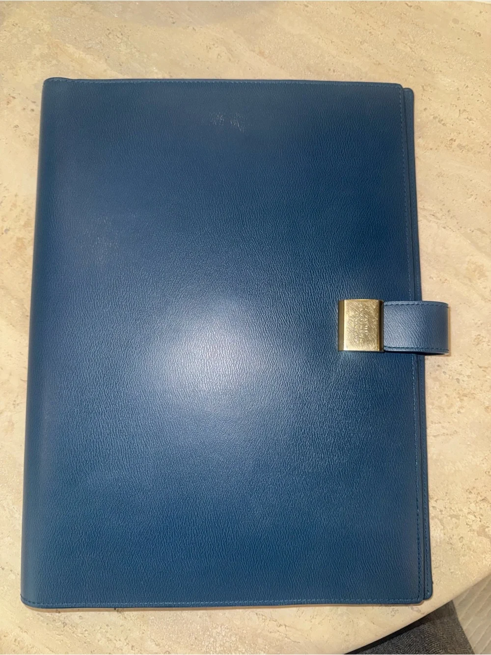 Authentic Smythson of Bond Street A4 leather portfolio - discontinued- Blue